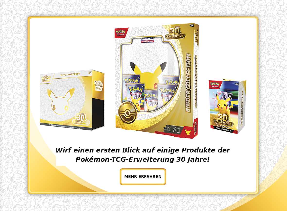 Pokémon TCG: 30 Jahre / 30th Celebration – Alle Produkte, Release-Termine & Vorbestellung!