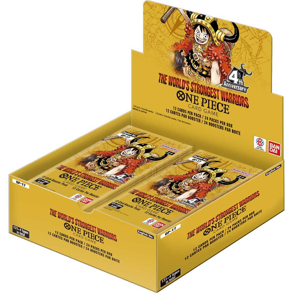 One Piece Card Game OP-17 The World's Strongest Warriors Display mit 24 Boostern, englisch