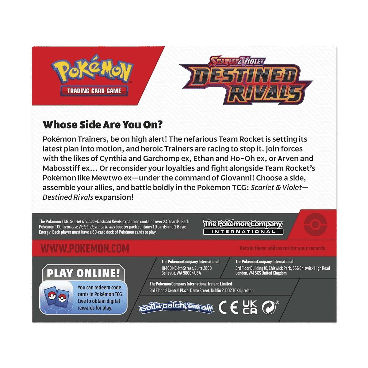 Pokemon Scarlet & Violet SV10 - Destined Rivals 3er Blister (Englisch)