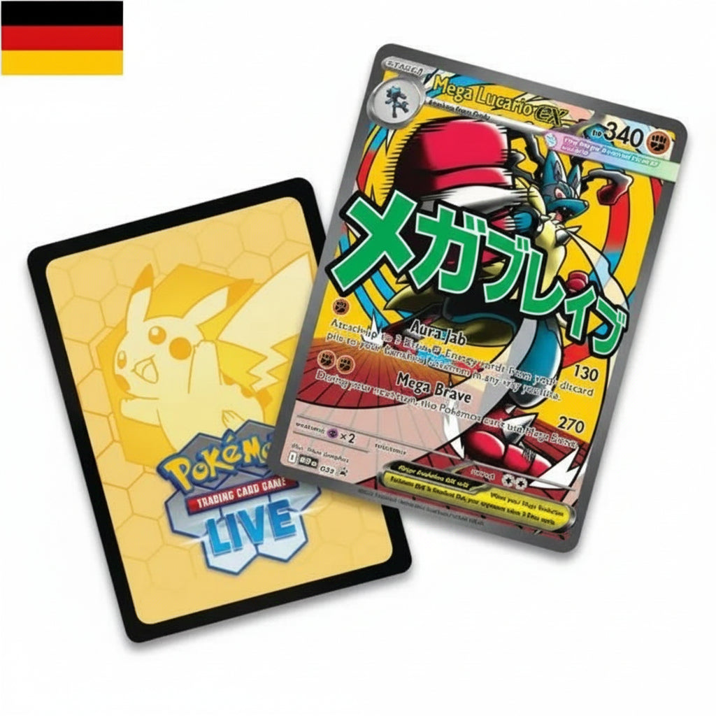 Pokemon ME2.5 Mega Entwicklung - Erhabene Helden – Premium Poster Kollektion – Mega Lucario (Deutsch)