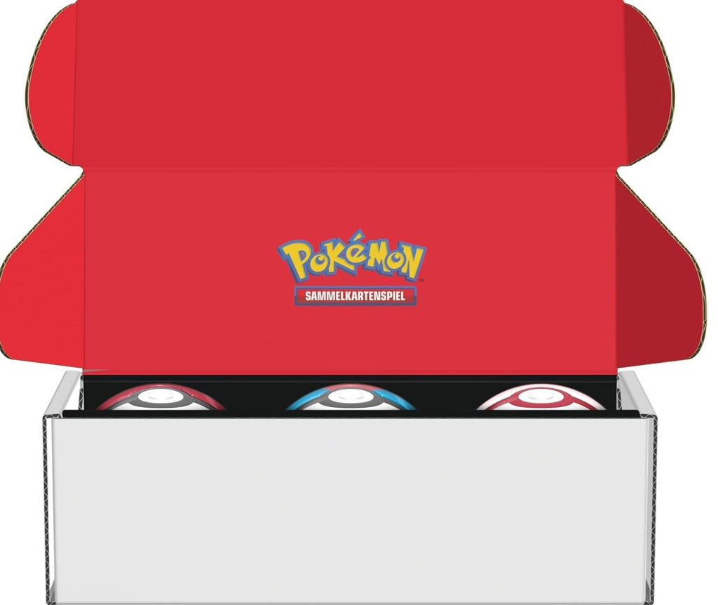 Pokemon Sammelkartenspiel: 3 Tin-Box 2023 Bundle Pokéball – Köderball, Superball & Hyperball