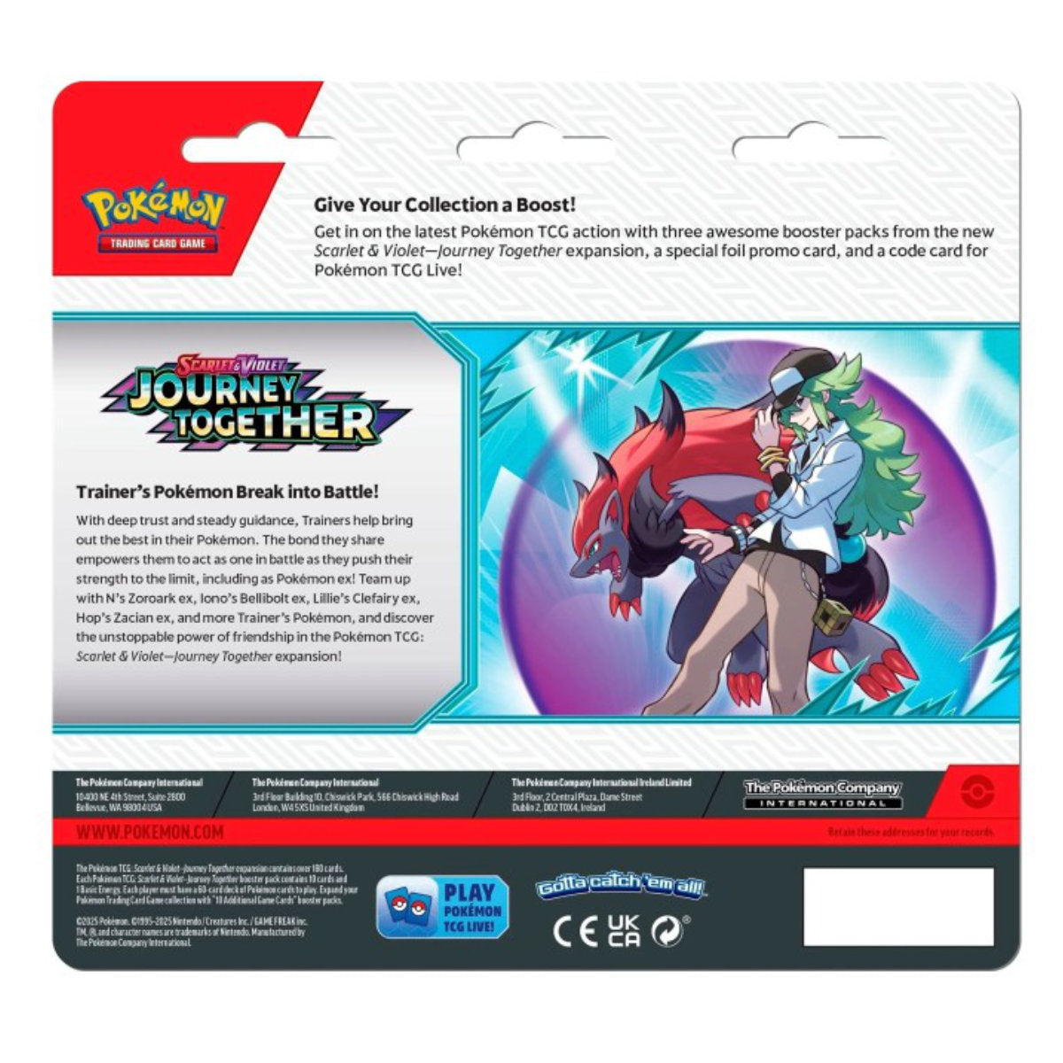 Pokemon TCG – Scarlet & Violet: Journey Together 3-Pack Blister (Englisch)