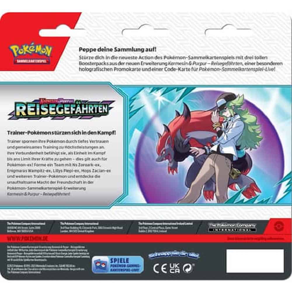 Pokemon Karmesin & Purpur 09: Reisegefährten - 3er Blister Deutsch