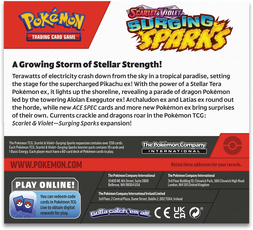Pokemon - Scarlet & Violet Surging Sparks SV08 36 Booster Display (englisch)