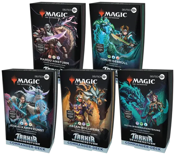 Magic:The Gathering - Tarkir: Drachensturm Commander Decks 5 Stück (deutsch)