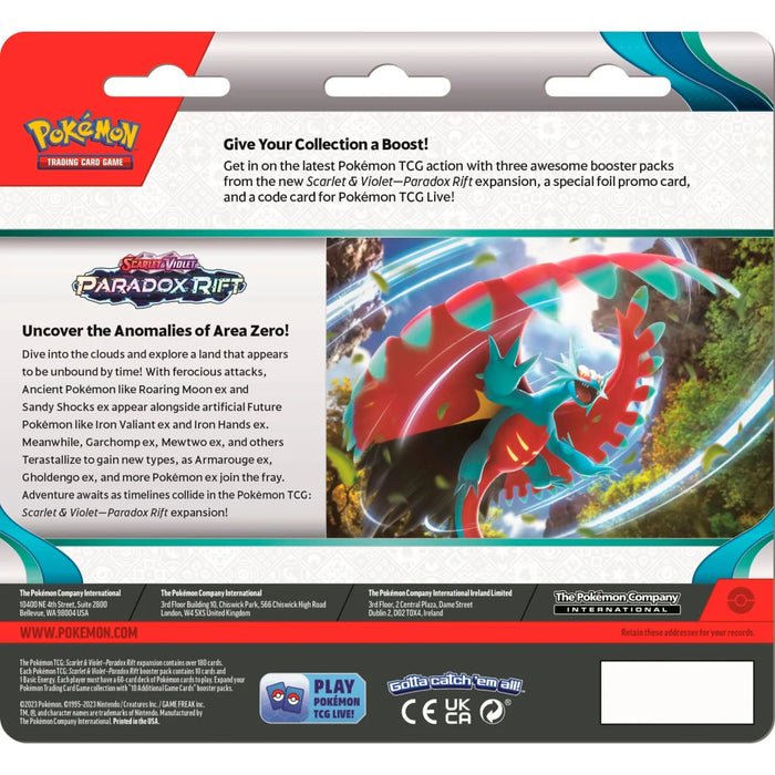 Pokemon Karmesin & Purpur – Paradox Rift 3er Blister (Englisch)