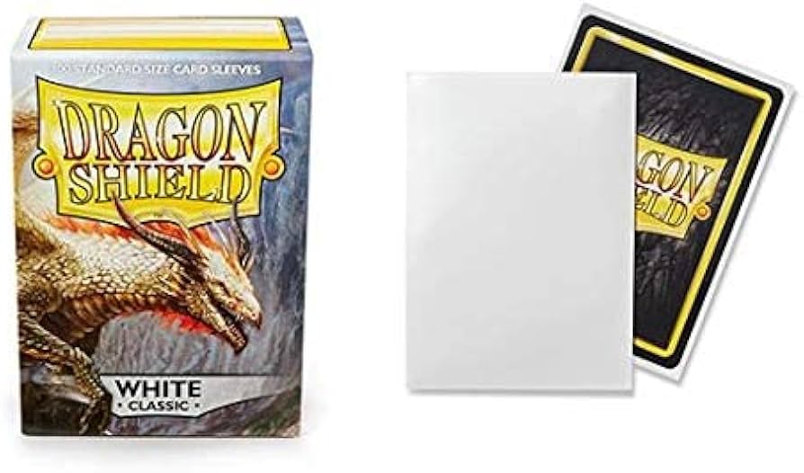 Dragon Shield - 100 Standard Size Card Sleeves - White Classic