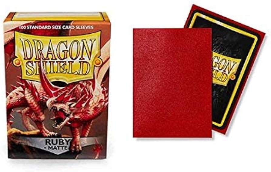 Dragon Shield - 100 Standard Size Card Sleeves - Ruby Matte