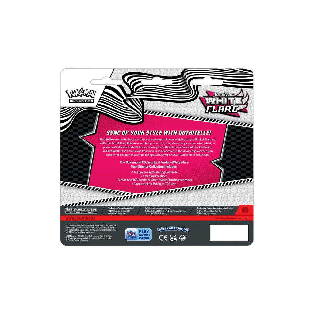 Pokemon TCG Scarlet & Violet SV10.5 White Flare Tech Sticker Blister Pack – 3 Packs (englisch)