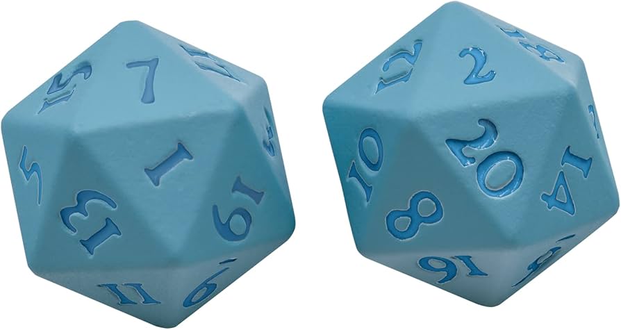 Ultra Pro Heavy Metal D20 Dice Set - Light Blue
