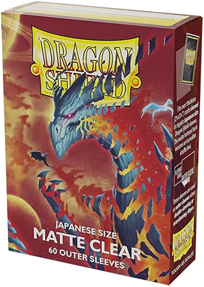 Dragon Shield - 60 Japanese Size Outer Sleeves - Clear Matte