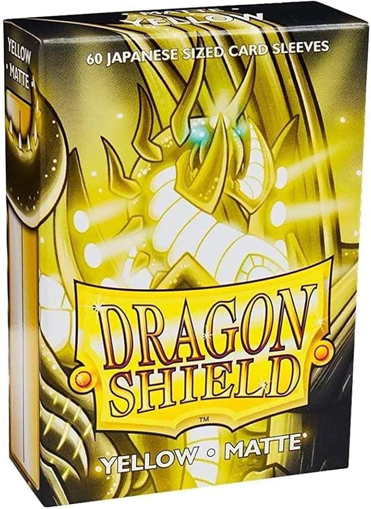 Dragon Shield - 60 Japanese Size Dual Sleeves - Yellow Matte
