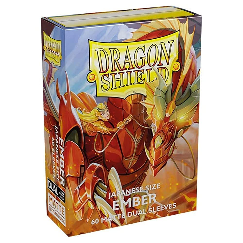 Dragon Shield - 60 Japanese Size Dual Sleeves - Ember Matte