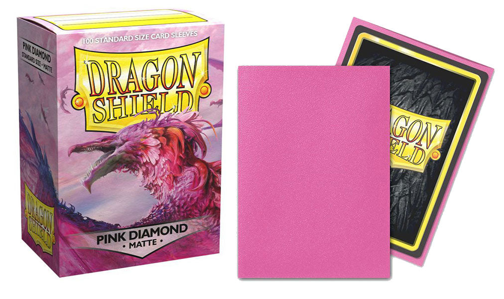 Dragon Shield - 100 Standard Size Card Sleeves - Pink Diamond