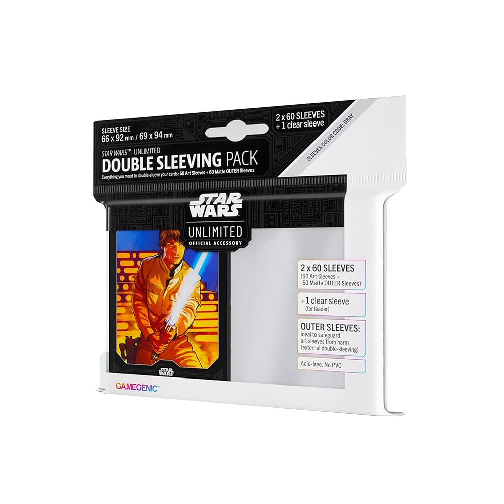 Gamegenic Star Wars Unlimited Art Sleeves Double Sleeving Pack – Luke Skywalker