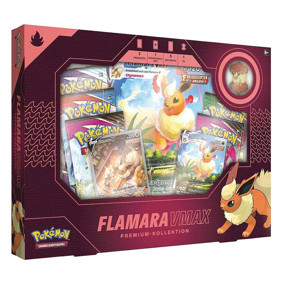 Pokemon – Flamara VMAX Premium Collection (Deutsch) - Differenzbesteuerung nach § 25a UStG