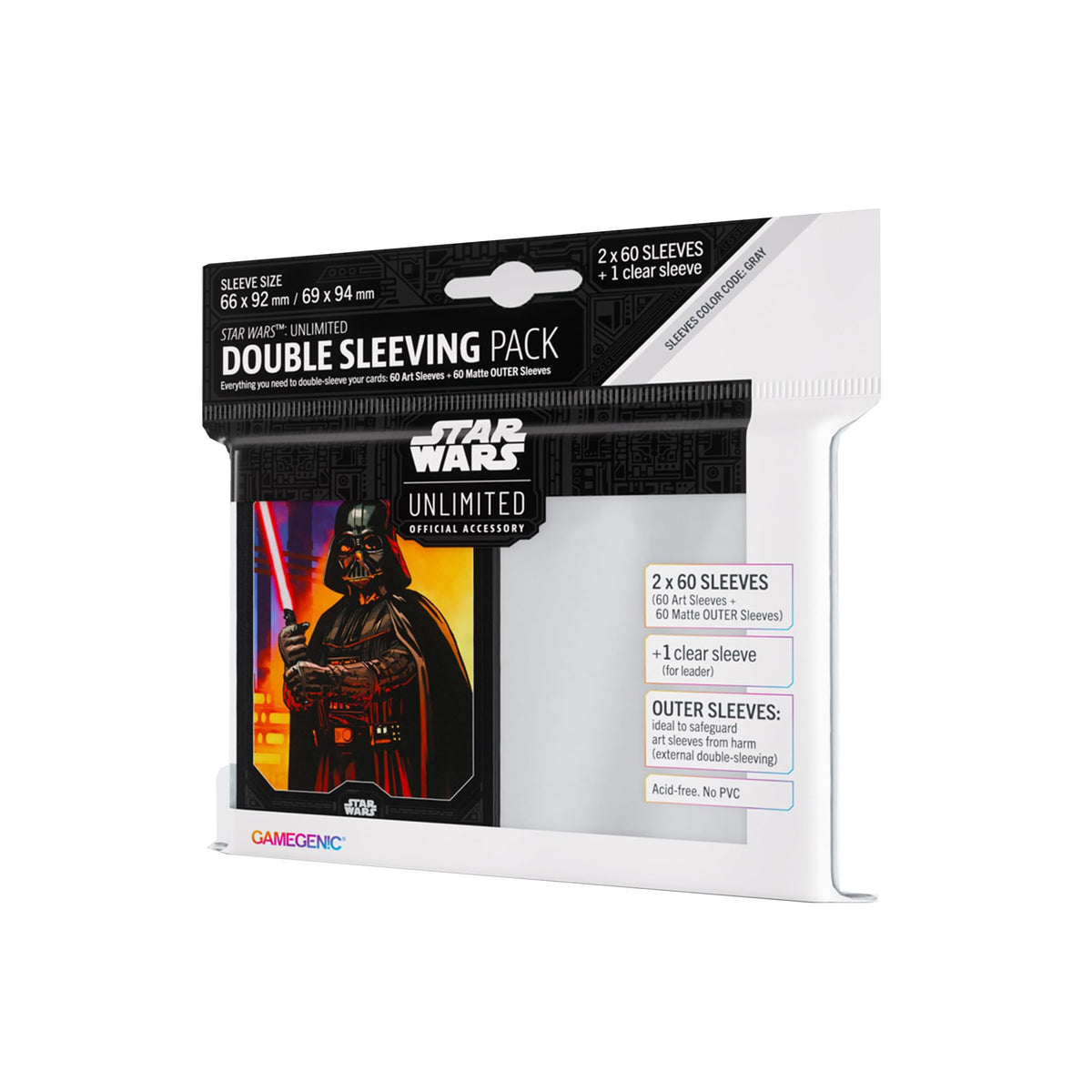 Gamegenic Star Wars Unlimited Art Sleeves Double Sleeving Pack – Darth Vader