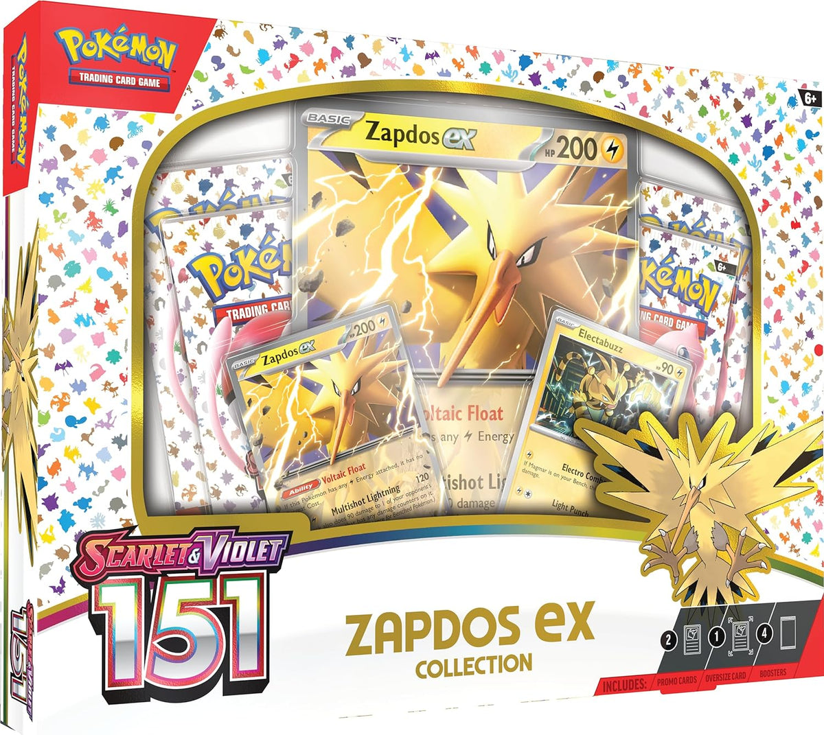 Pokemon Scarlet & Violet 151 SV3.5 EX Box Zapdos Oversized Card (englisch)