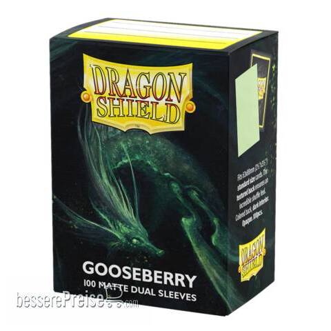 Dragon Shield - 100 Standard Size Card Dual Sleeves - Gooseberry Matte