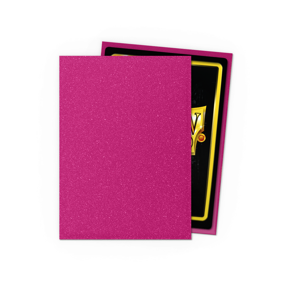 Dragon Shield - 100 Standard Size Card Sparkles Sleeves - Pink Sapphire Matte