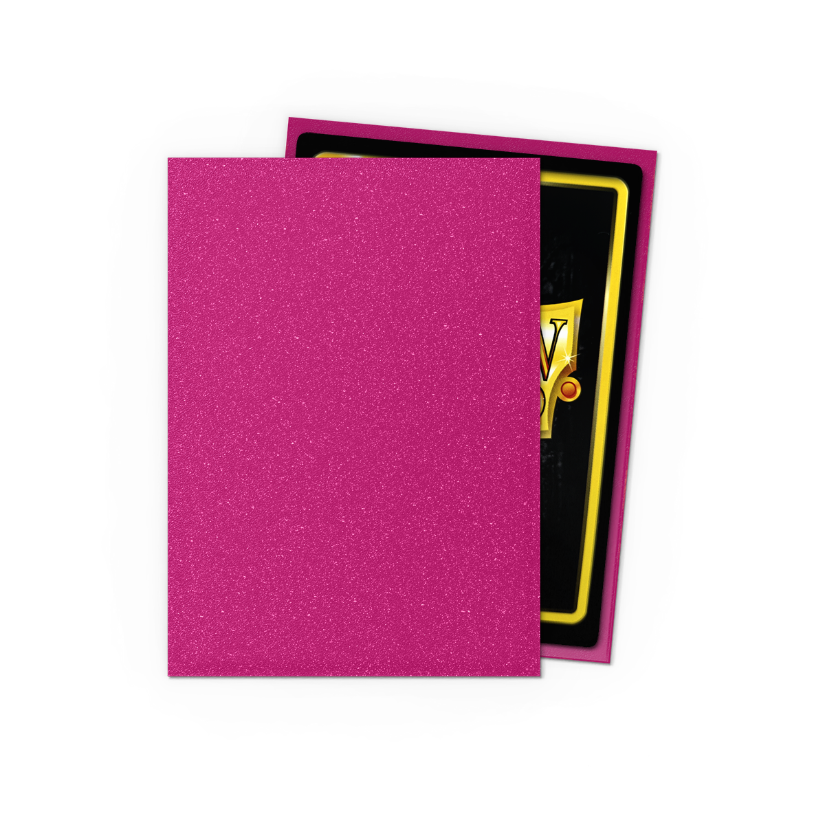 Dragon Shield - 100 Standard Size Card Sparkles Sleeves - Pink Sapphire Matte