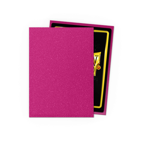 Dragon Shield - 100 Standard Size Card Sparkles Sleeves - Pink Sapphire Matte