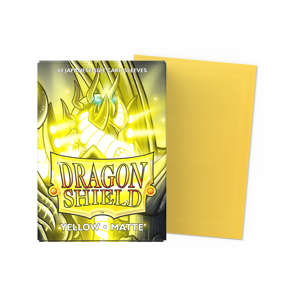 Dragon Shield - 60 Japanese Size Dual Sleeves - Yellow Matte