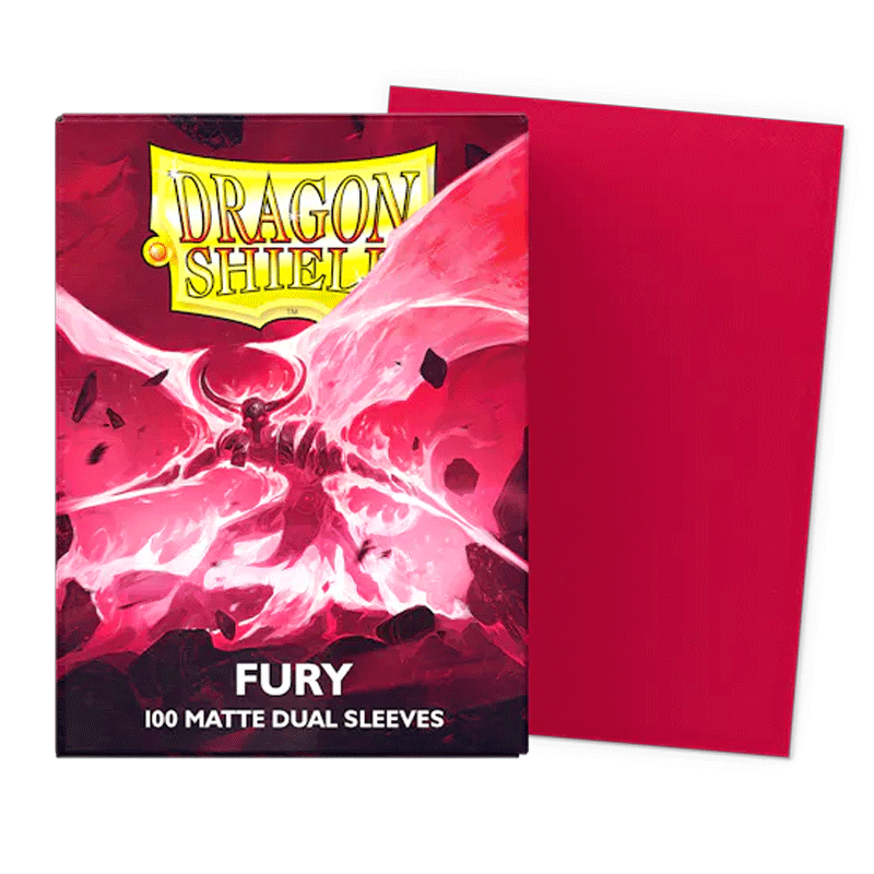 Dragon Shield - 100 Standard Size Card Dual Sleeves - Fury Matte