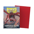 Dragon Shield - 100 Standard Size Matte Dual Card Sleeves - Crimson & Silver