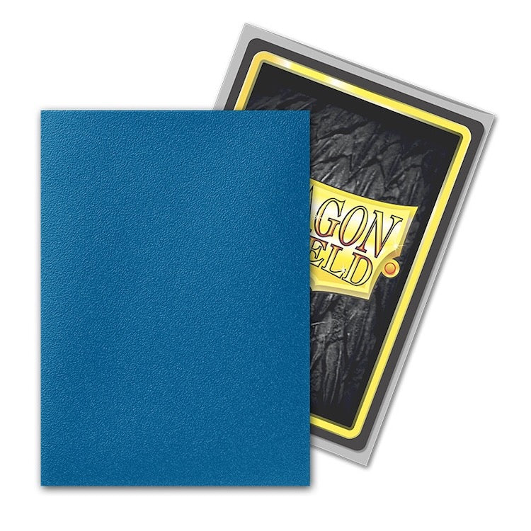 Dragon Shield - 100 Standard Size Matte Dual Card Sleeves - Cobalt & Silver