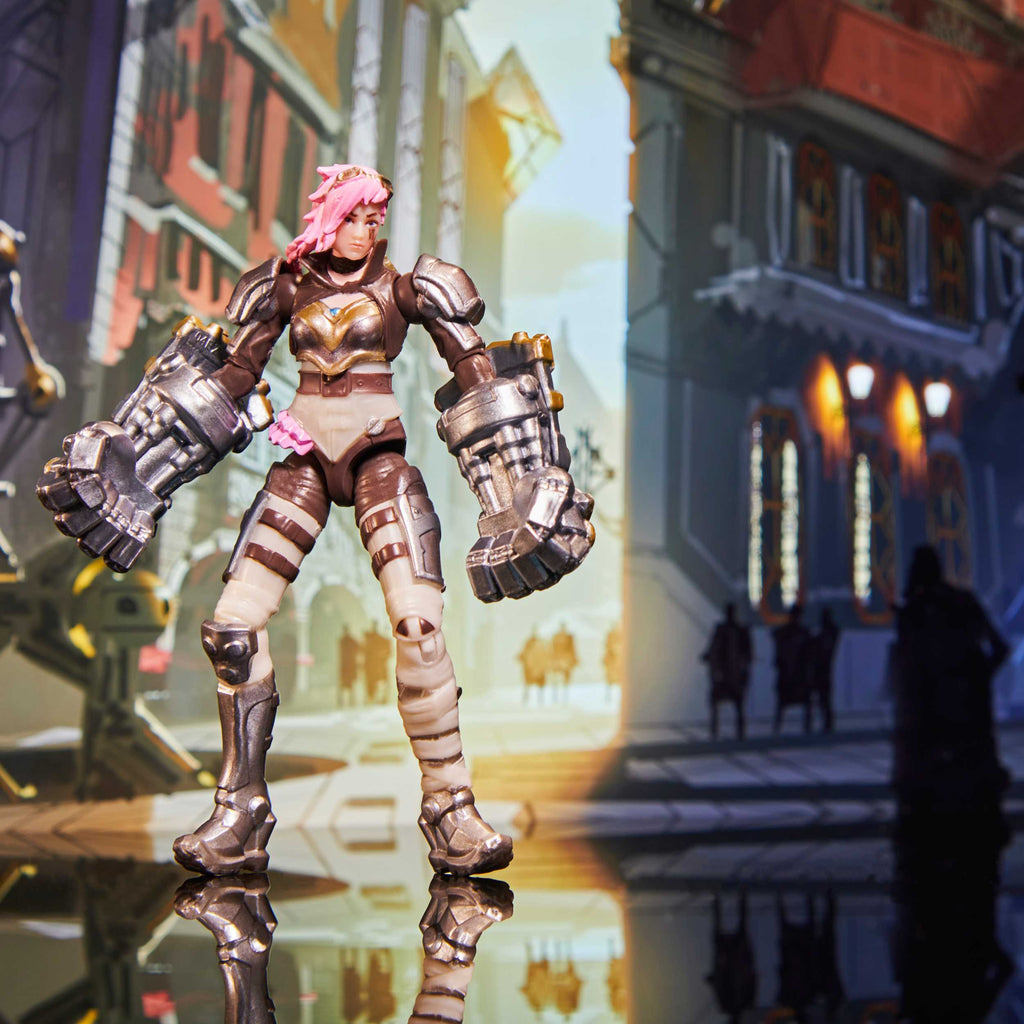 League of Legends, Dual Cities Pack / Exclusive Jinx, Heimerdinger, Vi, Caitlyn und Ekko, 10,2 cm Sammelfiguren