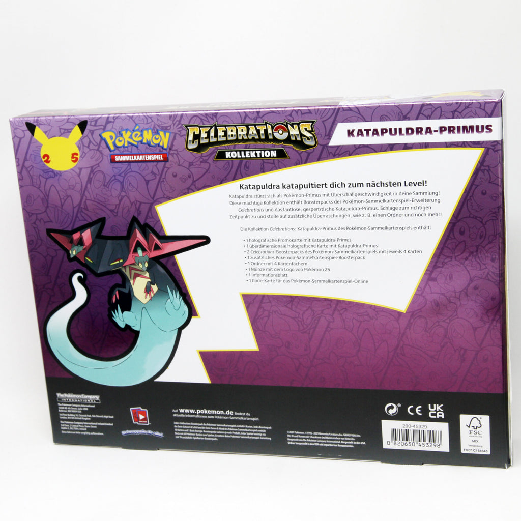 Pokemon Celebrations Collection Katapuldra-Primus (Deutsch) - Differenzbesteuerung nach § 25a UStG