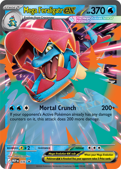 Pokemon ME2.5 Mega Evolution – Ascended Heroes – Mega Feraligatr ex Box (englisch)