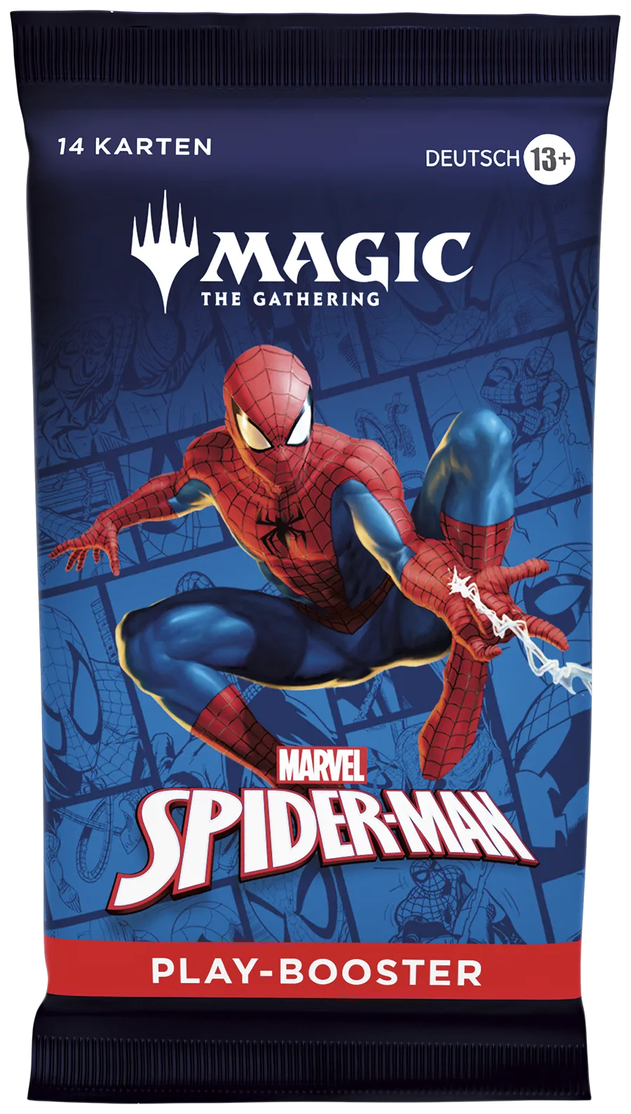 Magic The Gathering – Marvel: Spider-Man Sleeved Play Booster (Deutsch, Einzelbooster)