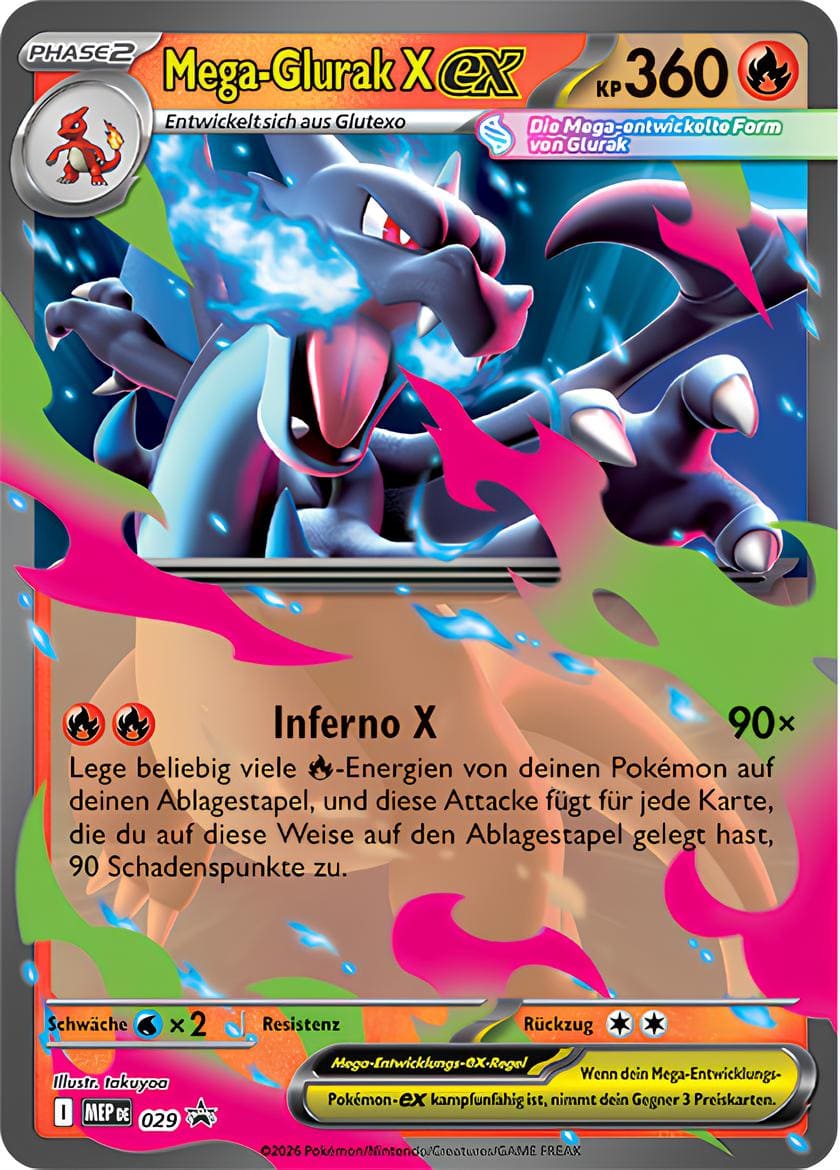 Pokemon Tin 126 Mega Charizard X ex (Englisch)