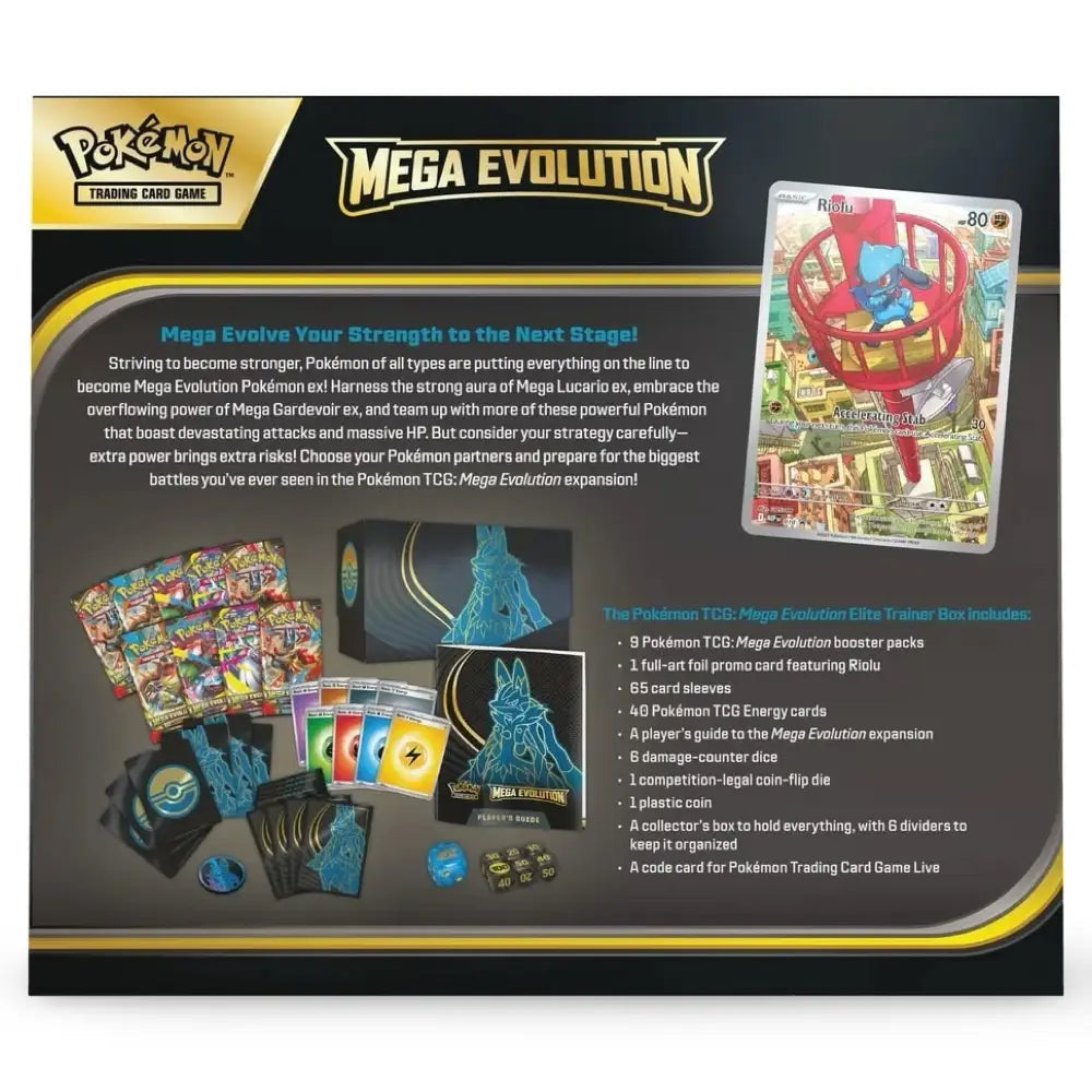 Pokemon – Mega Evolution ME01 Elite Trainer Box - Mega Lucario (Englisch)