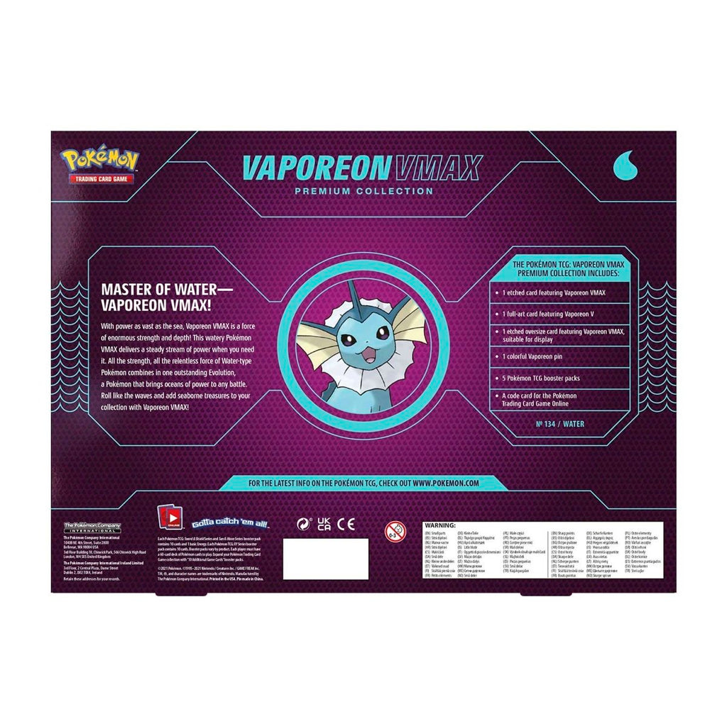 Pokemon – Vaporeon VMAX Premium Collection (Englisch) - Differenzbesteuerung nach § 25a UStG