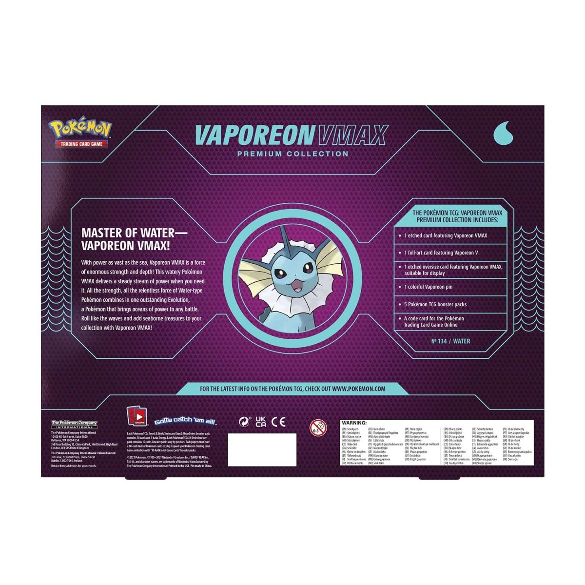 Pokemon – Vaporeon VMAX Premium Collection (Englisch) - Differenzbesteuerung nach § 25a UStG