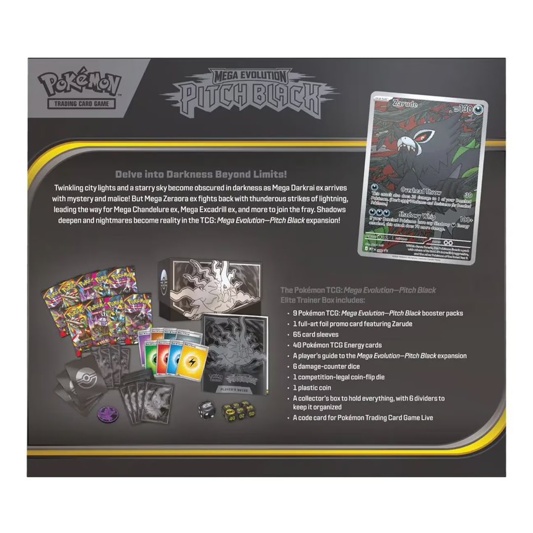 Pokémon Mega Evolution – Pitch Black (ME05) – Elite Trainer Box (englisch)
