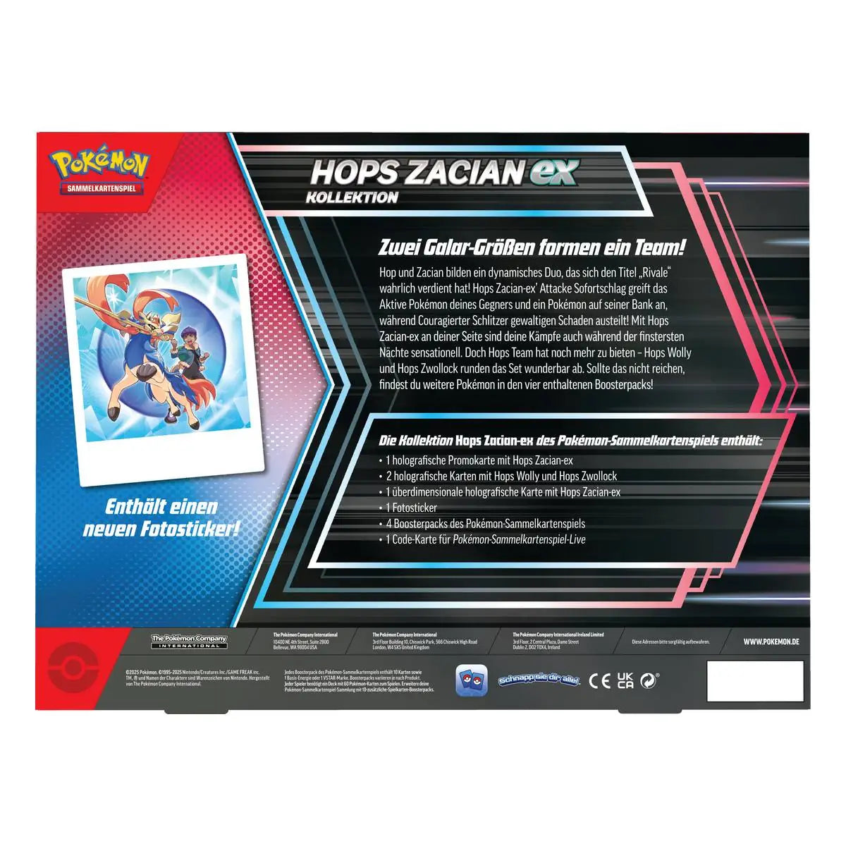 Pokemon – Hops & Zacian-ex Kollektion (Deutsch)