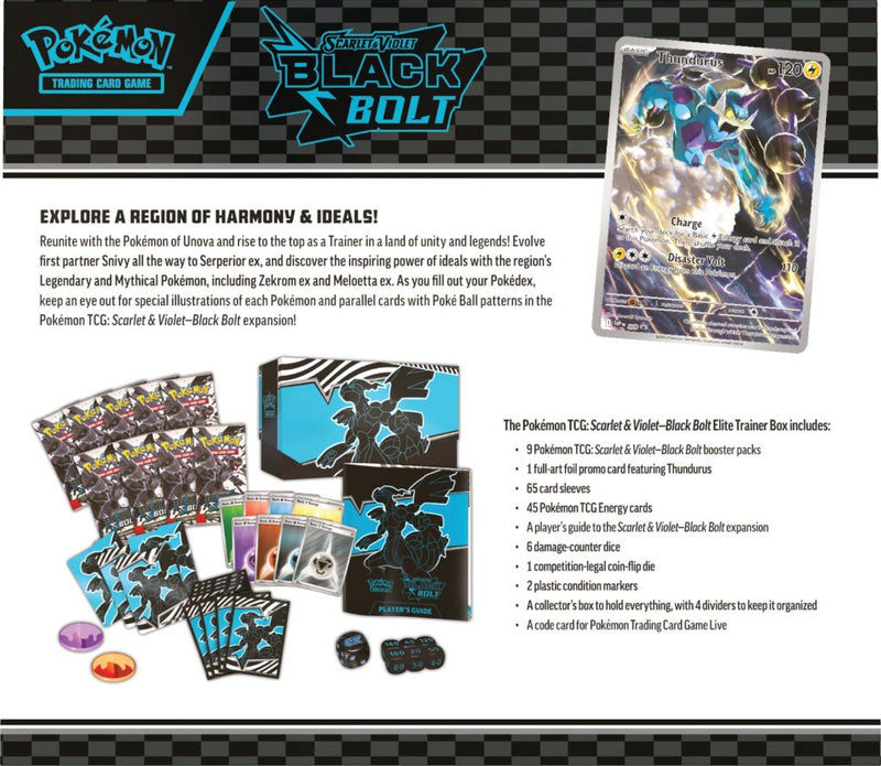 Pokemon – Scarlet & Violet: SV10.5 Elite-Trainer-Box Black Bolt (Englisch)