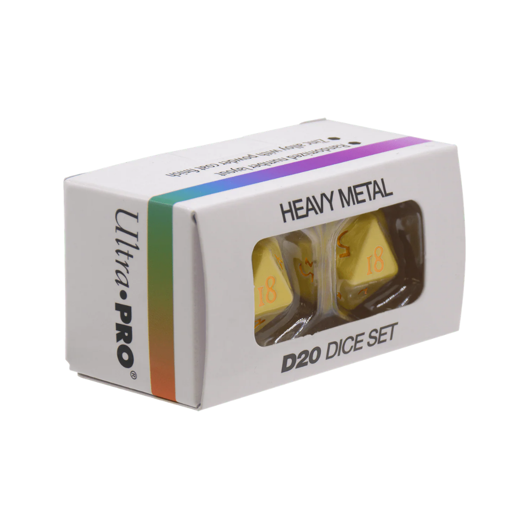 Ultra Pro Heavy Metal D20 Dice Set - Yellow
