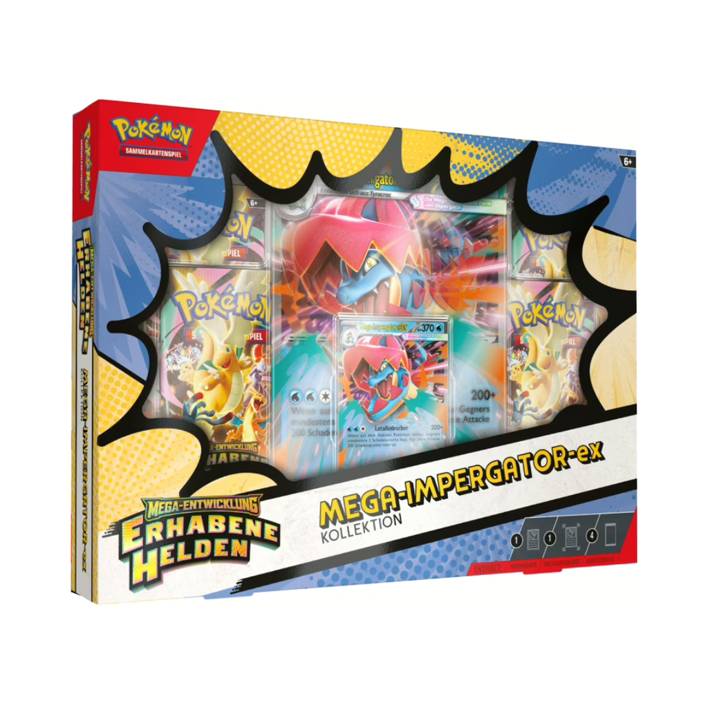 Pokemon Me2.5 Mega Entwicklung Erhabene Helden – Mega Impergator ex Kollektion (deutsch)