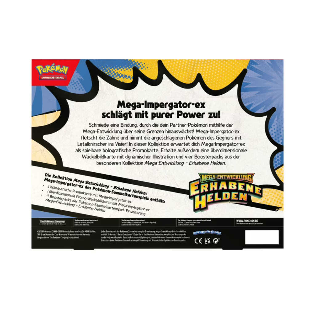 Pokemon Me2.5 Mega Entwicklung Erhabene Helden – Mega Impergator ex Kollektion (deutsch)