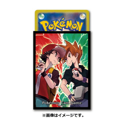 Pokemon Center Original Card Game Sleeve Red And Green 64 Sleeves