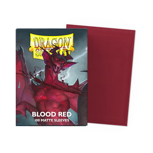 Dragon Shield - 100 Standard Size Card Sleeves - Blood Red Matte