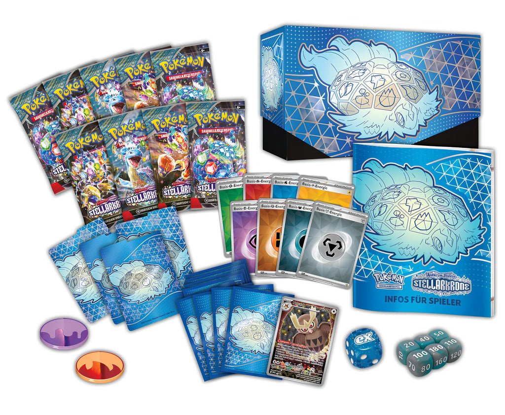 Pokemon Karmesin & Purpur KP 7 Stellarkrone Top Trainer Box (deutsch)