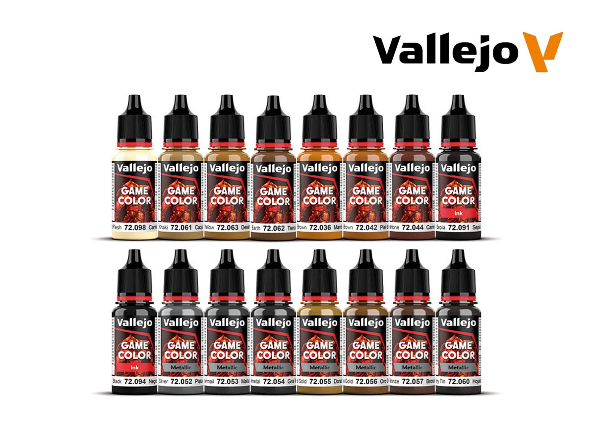 Vallejo Game Color Set - Leather & Metal