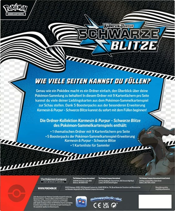 Pokemon – Karmesin & Purpur KP10.5: Schwarze Blitze – Ordner-Kollektion (Deutsch)
