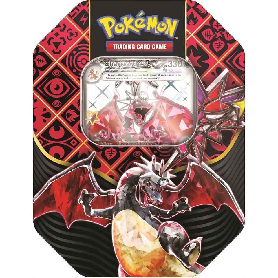 Pokemon SV 4.5 Charizard ex Tin Box (4 Booster) Paldean Fates (englisch)